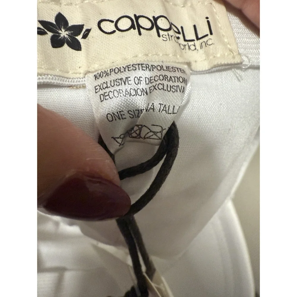 Cappelli Sports One Size Baseball Hat NEW WITH TAG Ponytail‎ Bun White